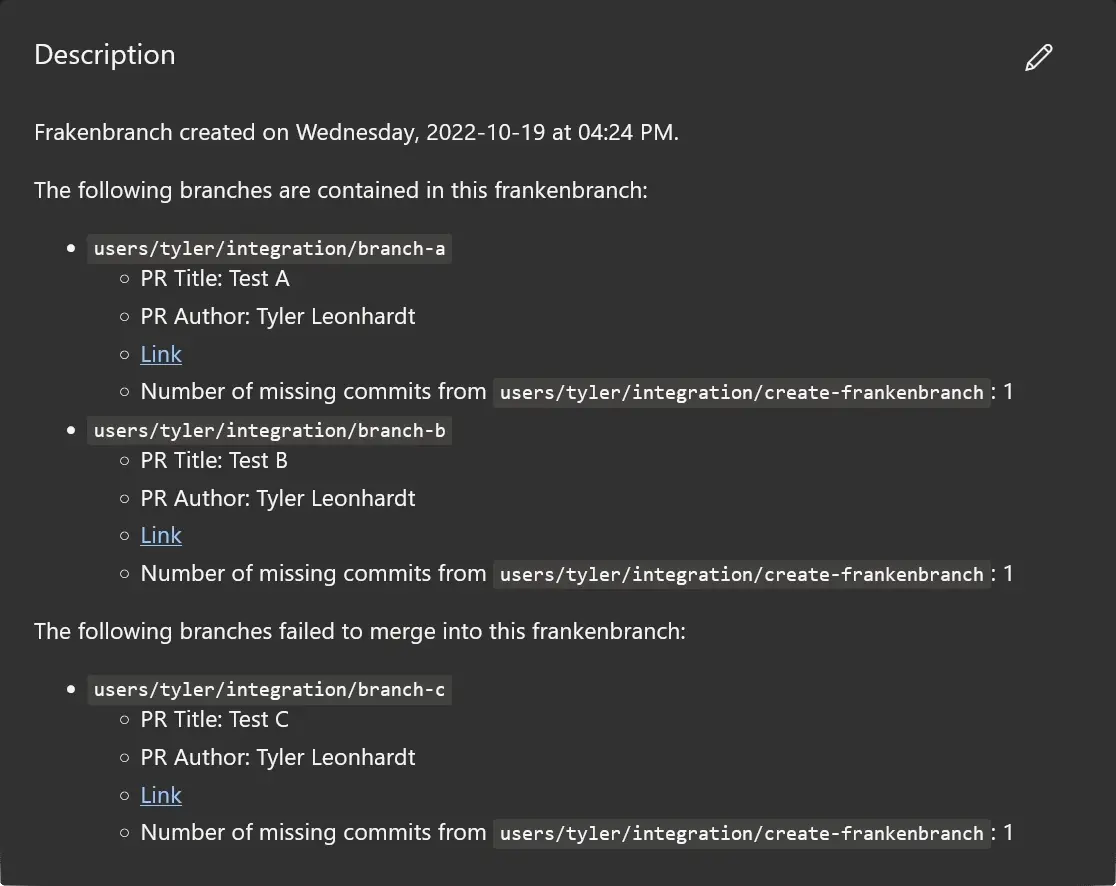 Frankenbranch Result PR