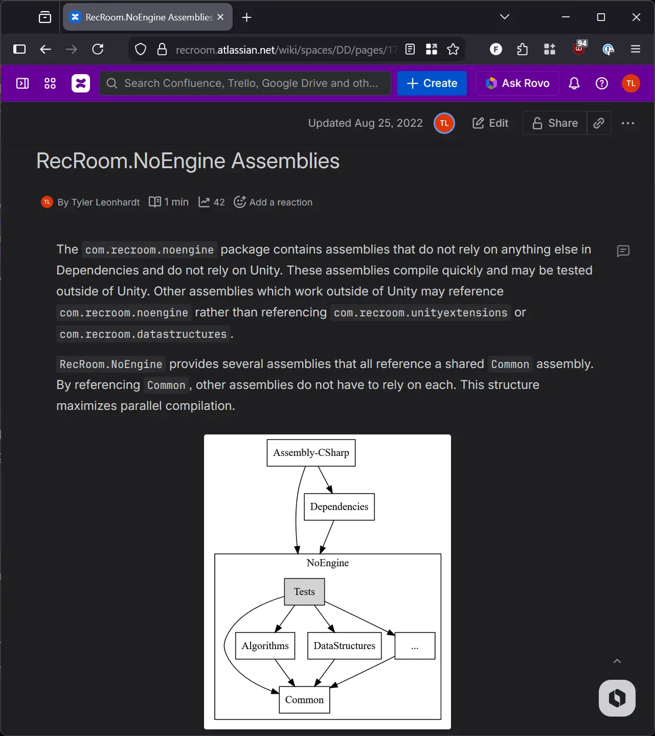 Confluence Page for No Engine Architecture