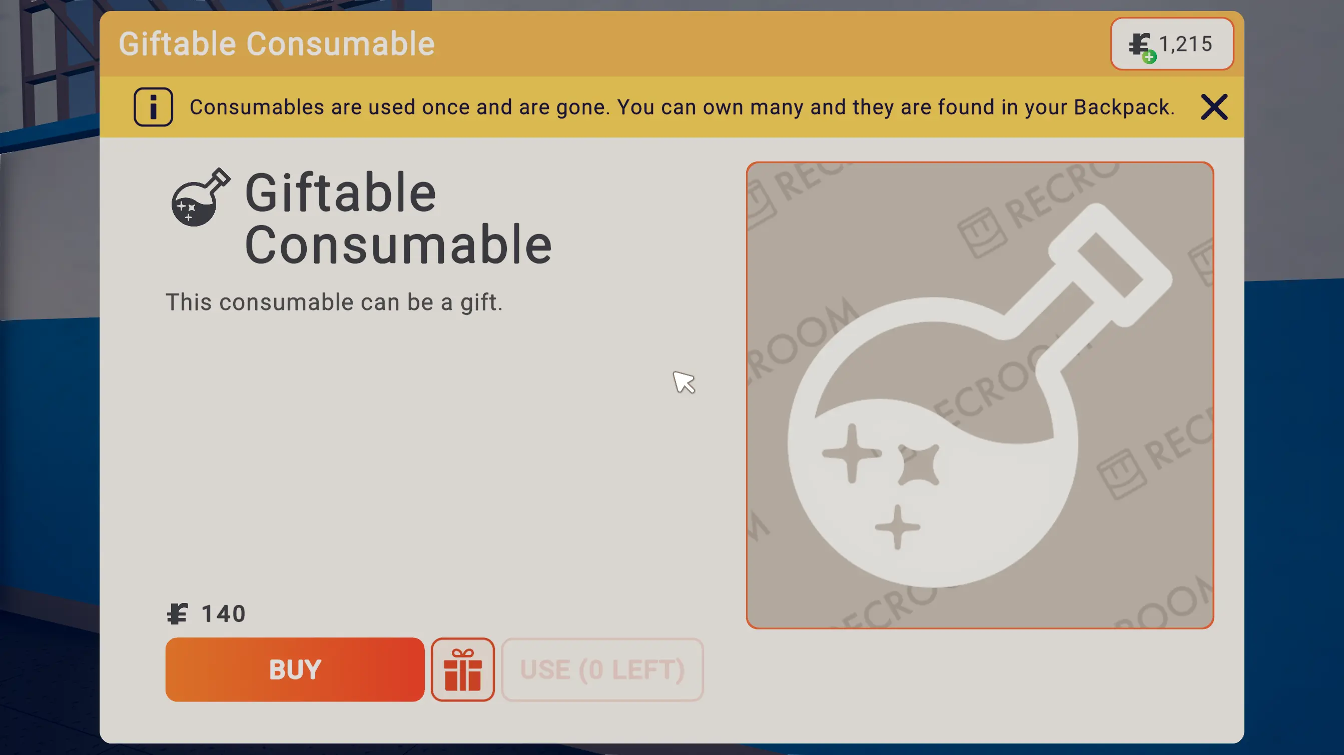 UGC Purchase Screen with Gifting Button
